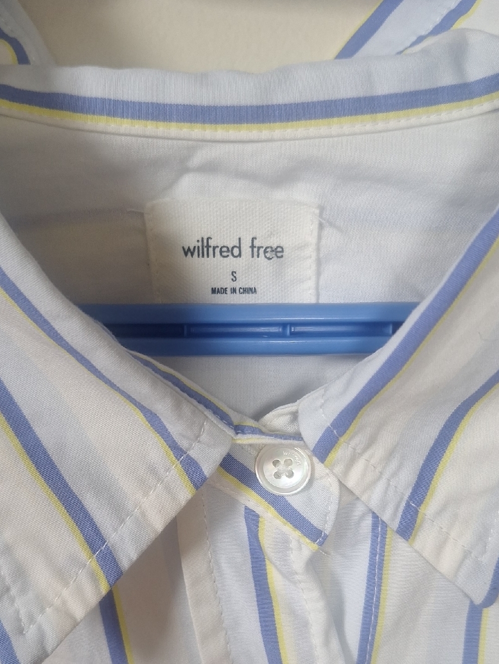 Aritzia Wilfred Free Over Sized Striped Relaxed Shirt Size S - Picture 6 of 6
